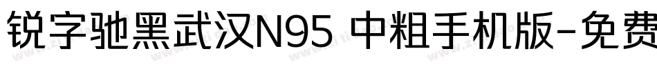锐字驰黑武汉N95 中粗手机版字体转换